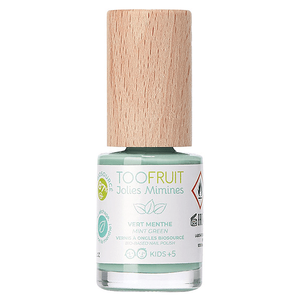 Enfant Mains Jolies Mimines Vernis à Ongles Vert Menthe Biosourcé 10ml