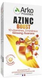 Azinc Boost 20 Comprimés Effervescents - Boîte 2 tubes de 10 comprimés effervescents