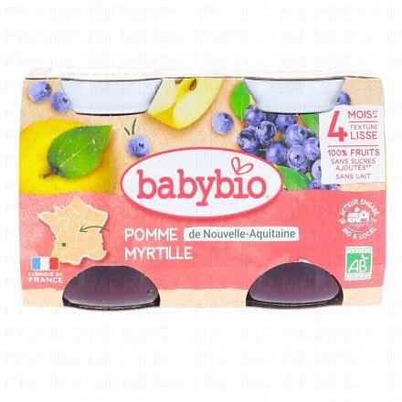 Fruits - Petits pots Pomme / Myrtille dès 4 mois 2x130g