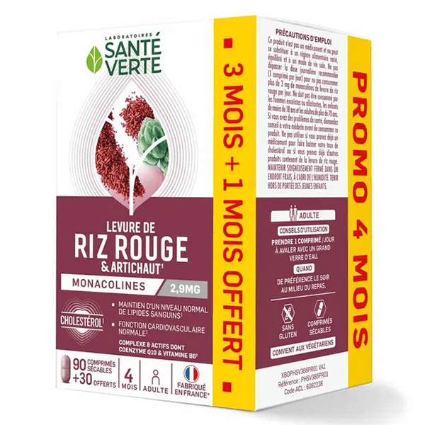 Levure de Riz Rouge Lot de 2 x 60 comprimés