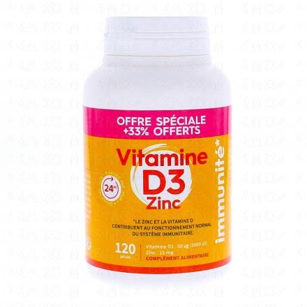 Immunité - Vitamine D3 zinc x120 gélules