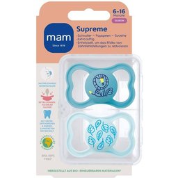 Supreme Tétine  silicone bleu 6-16 mois