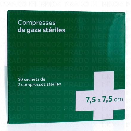 Compresse - Gaze Stérile 7.5x7.5 cm 50x2