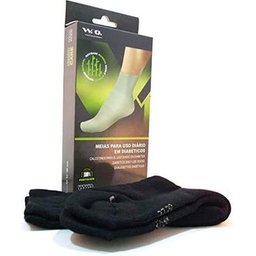 1552 Chaussette Diabétique Noir Taille 39/40 1 Paire