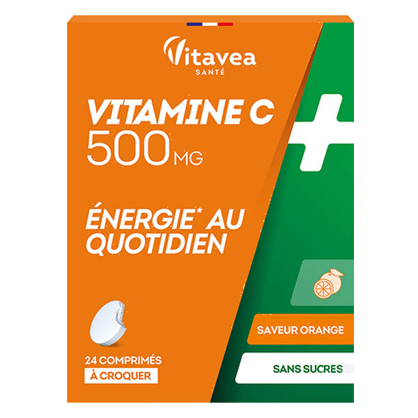 Vitamine C 500mg Energie au quotidien 24 comprimés à croquer