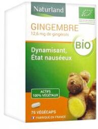Gingembre Biologique en Gélules Végétales - 60 Capsules - Flacon 75 Végécaps