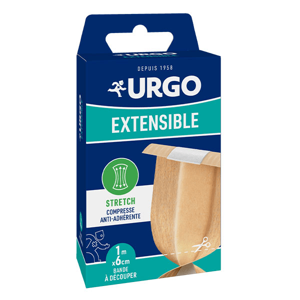Premiers Soins Extensible Compresse Anti-Adhérente Bande à Découper 6cm x 1m
