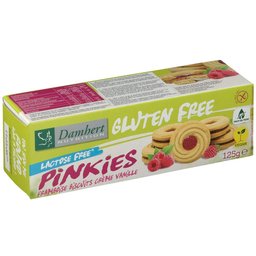 Gluten Free Pinkies Framboise biscuits crème vanille