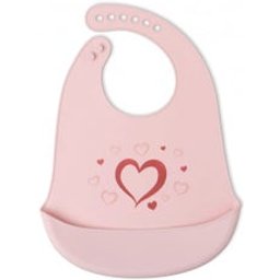 Babero Blandito Corazones Rosa 1ud