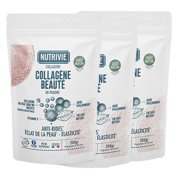 Collagène Beauté Gout Matcha Cure de 3 mois