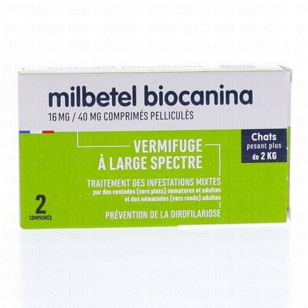 Vermifuge - Milbetel chat comprimés pelliculésx2