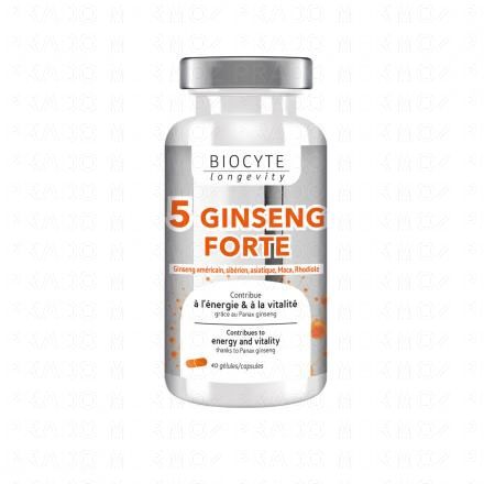 longevity Energie & Vitalité - 5 ginsengs Forte gélules x 40