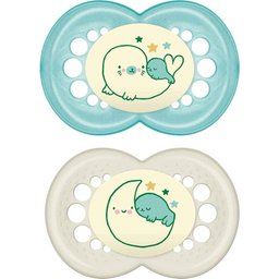 Sucette silicone Original Night + 16 M Double Pack Vert