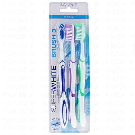 Brosse à dents BRUSH 3 souple lot de 3