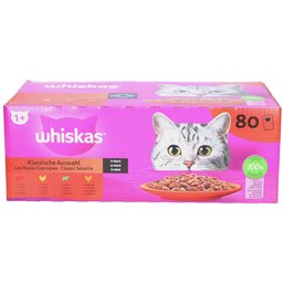 Whiskas Les Repas Classiques - Sélection de repas en sauce pour Chat Adulte 1+