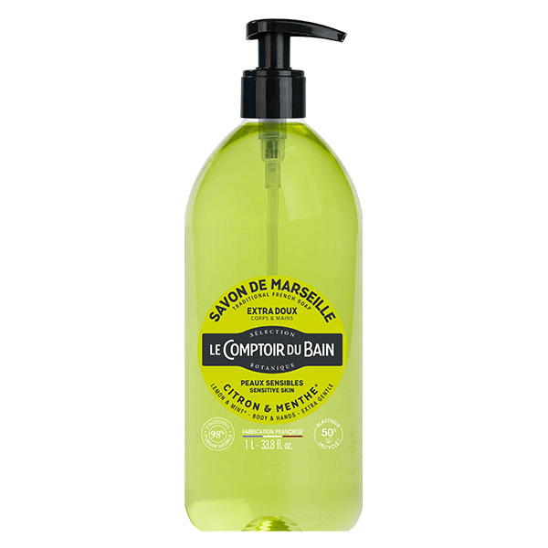 Savon Traditionnel de Marseille Citron-Menthe 1L