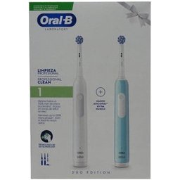 Professional Clean 1 Escova Elétrica Duo Set Branco Azul