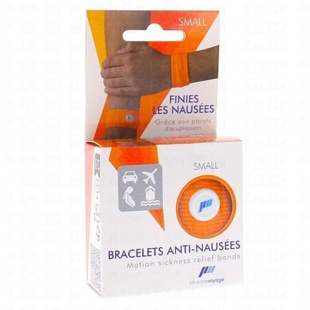 Bracelets anti nausées x2 taille s orange