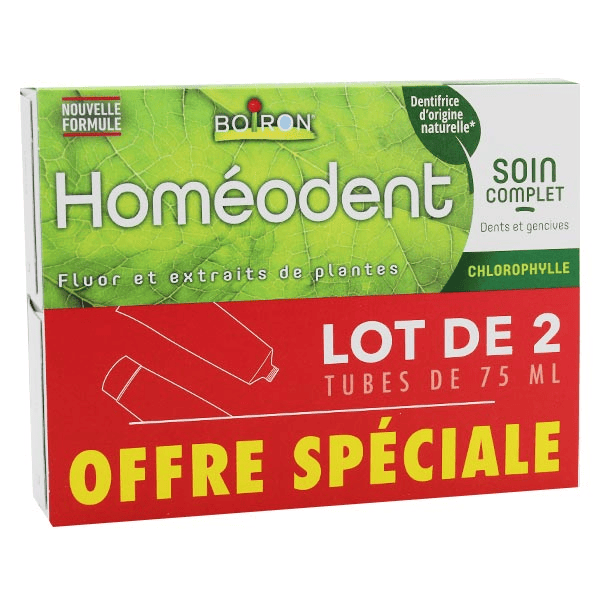 Homéodent Dentifrice Soin Complet Chlorophylle Lot de 2 x 75ml