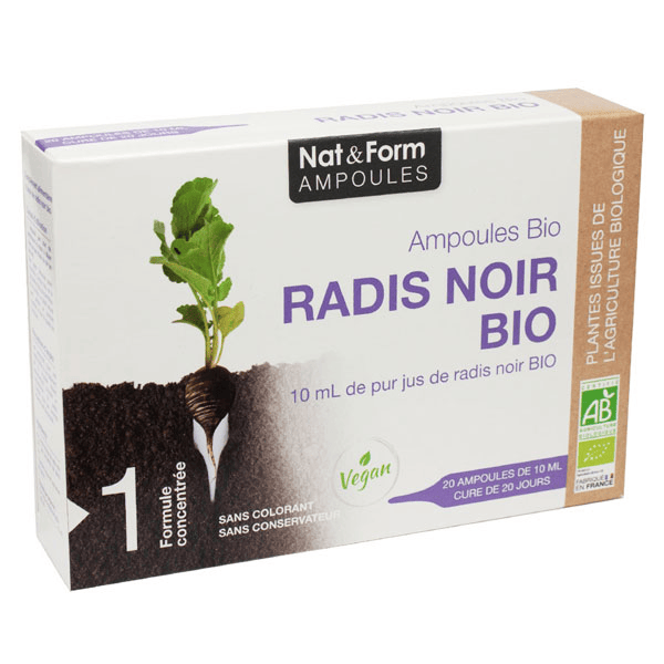 Ampoules Radis Noir Bio 20 unités