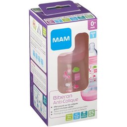 Easy Start Biberon Anti-Colique Débit 1 Rose 160ml