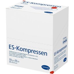 ES compresse stérile 8 fois 7,5 x 7,5 cm