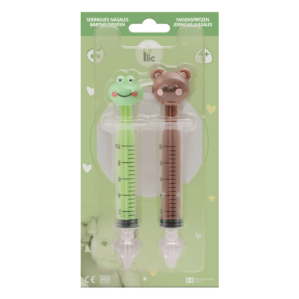 Care Lot de 2 Seringues nasales Ours et Grenouille
