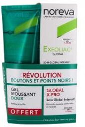 Exfoliac Global X-Pro Soin Global Intensif 30 ml + Gel Moussant Doux 100 ml Offert - Blister 2 produits