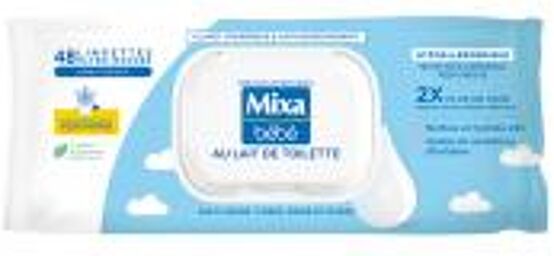 Bébé Lingettes au Lait de Toilette 48 Unités - Sachet 48 Lingettes