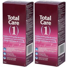 Total Care 1 All-In-One Solution pour lentilles de contact + Etui à lentilles