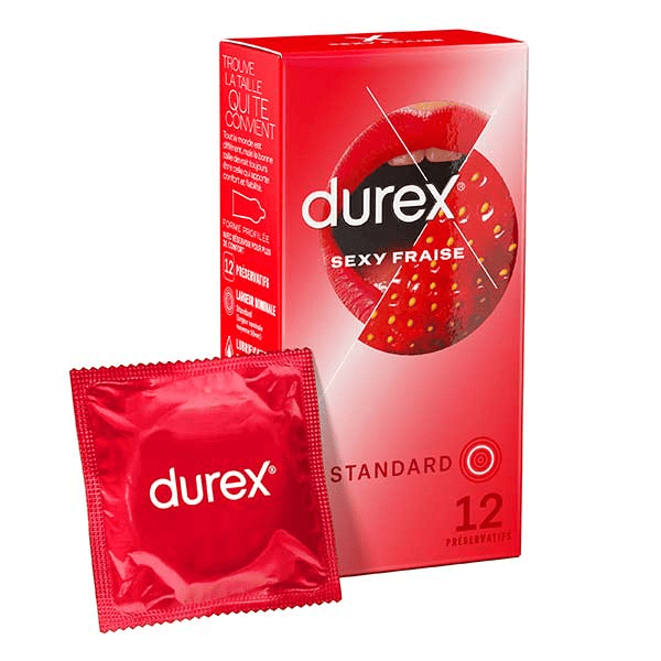 Préservatifs Sexy Fraise - 12 Préservatifs Parfumés