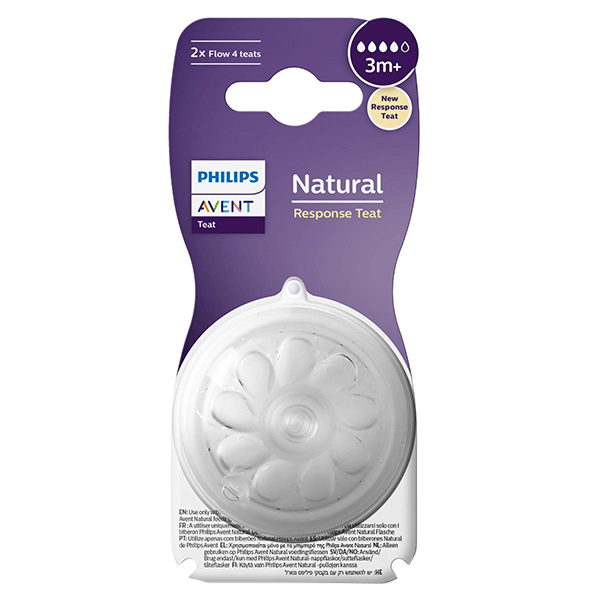 Tétine Natural Response T4 +3m Lot de 2