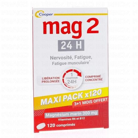 24H Magnésium marin 300mg + B6 + B12 x120 comprimés