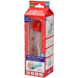 Difrax® Anti-colique Biberon S Natural - I Love 250 ml (Couleur non sélectionnable)