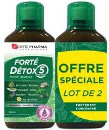 Forté Pharma Forté Détox 5 Organes - Lot de 2 X 500 ml - Lot 2 x 500 ml