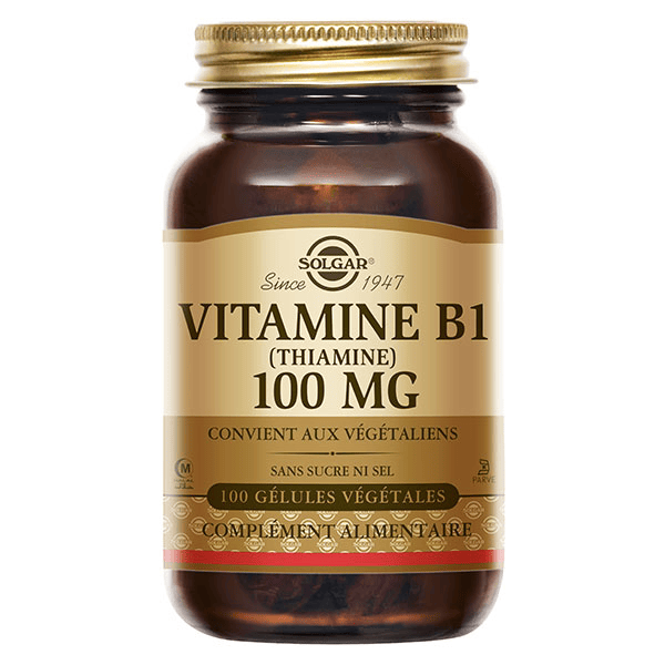Vitamine B1 Thiamine 100mg 100 gélules végétales