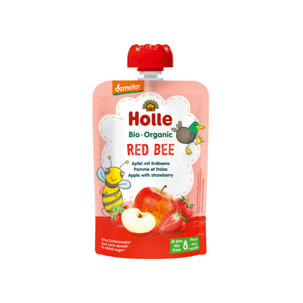 Gourde Red Bee Pomme Fraise Bio +8m 100g