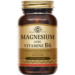 Magnésium avec Vitamine B6 - Réduction de la fatigue - Energie - Sommeil - 100 comprimés
