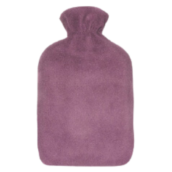 Bouillotte Caoutchouc Polaire Vieux Rose