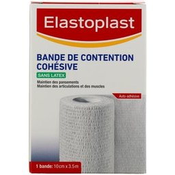Bande De Contention Cohésive Sans Latex Blanc 10cmx3.5m
