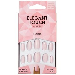 Polished Colour Nails With Glue Oval Jackie 24uts