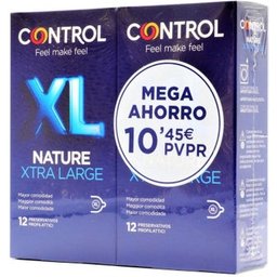 Control Nature Xl Préservatifs Pack d'épargne 12 + 12 U