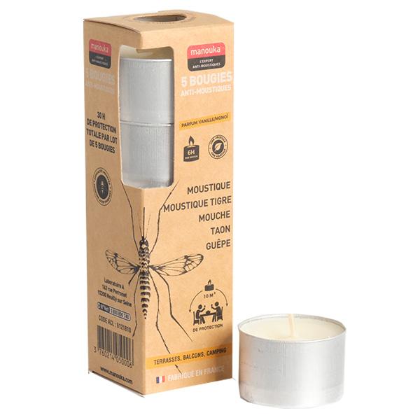 Bougie Anti Moustiques parfum Vanille Monoî Pack de 6