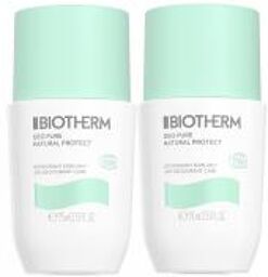 Déo Pure Natural Protect Déodorant Soin 24H Bio Roll-On Lot de 2 x 75 ml - Flacon-Bille 150 ml