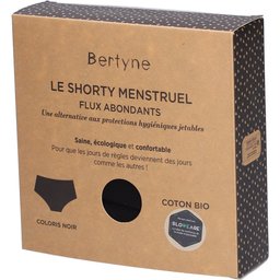 Le Shorty Menstruel - Coton bio - Flux abondant - Taille XXL - Noir