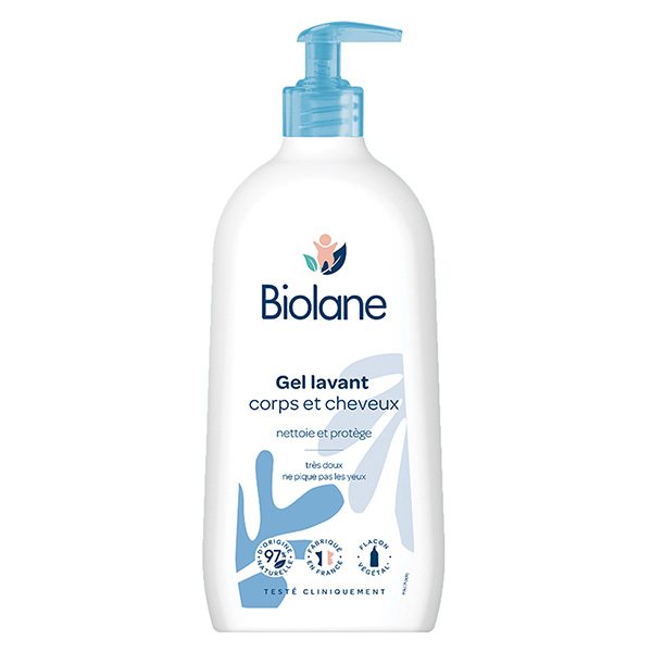 - Gel Corps & Cheveux - Peaux Sensibles - Cheveux Fins - Bébé - 750ml