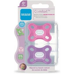 Comfort Sucette Silicone +0M Rose 2uts