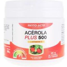 Acérola Plus 500 100 Unités - Pot 100 comprimés de 3,8 g