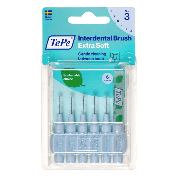 Brossettes Interdentaires Extra-souples Bleu 0.6 mm 6 brossettes