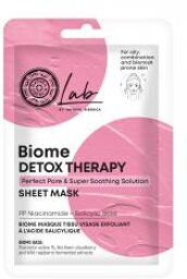 Lab Biome Detox Masque Tissu Visage Lissant et Réducteur de Pores 25 g - Sachet 1 masque tissu